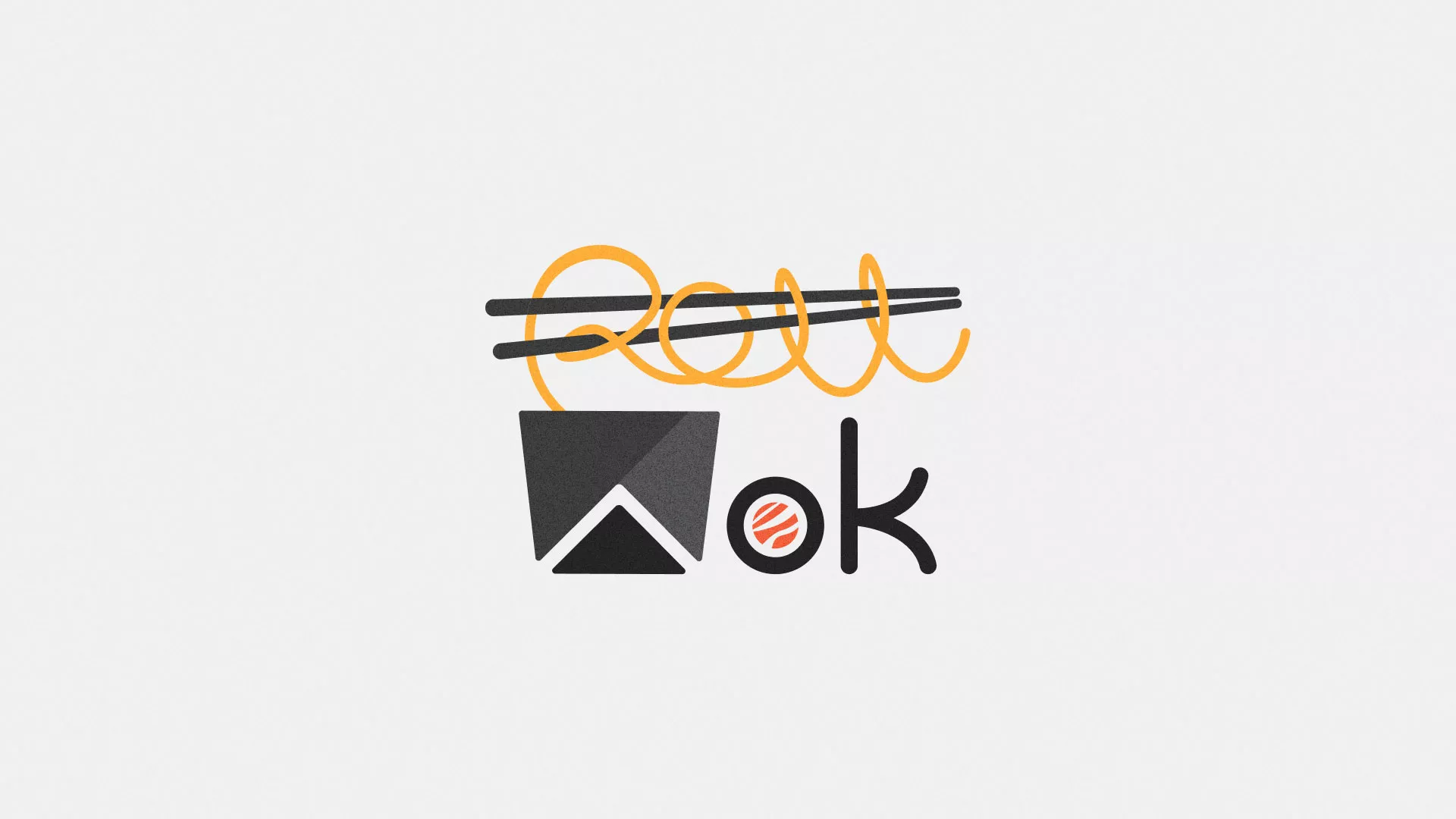 Разработка логотипа суши-бара «Roll Wok Club» в Николаевске-на-Амуре