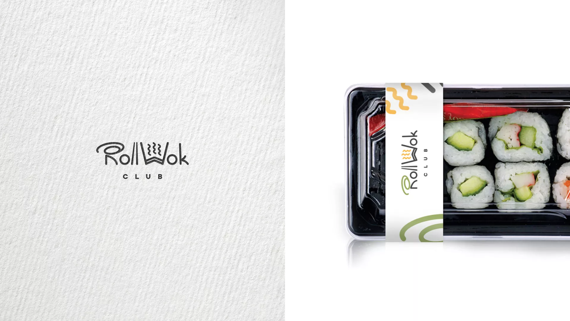 Разработка наклеек для суши-бара «Roll Wok Club» в Николаевске-на-Амуре